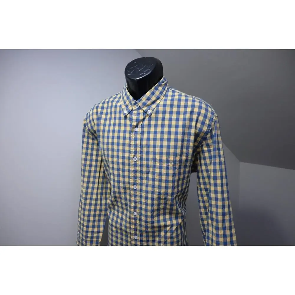 J Crew Flex Wash Dress Shirt Plaid Classic Stretch Long Sleeve Mens Sz XL‎